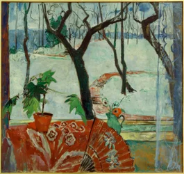 Studio Window in Breslau with Snow Landscape
